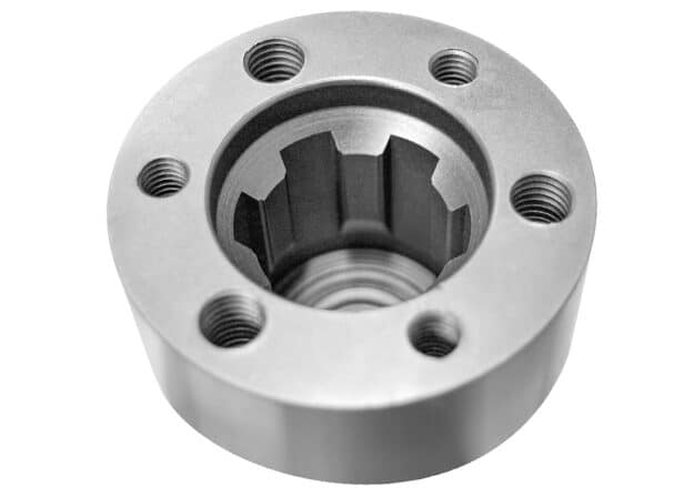 Broaching Technologies | How Automotive Broaching Keyways Enhances Power Transmission in Automotive Manufacturing splined hub with a flange