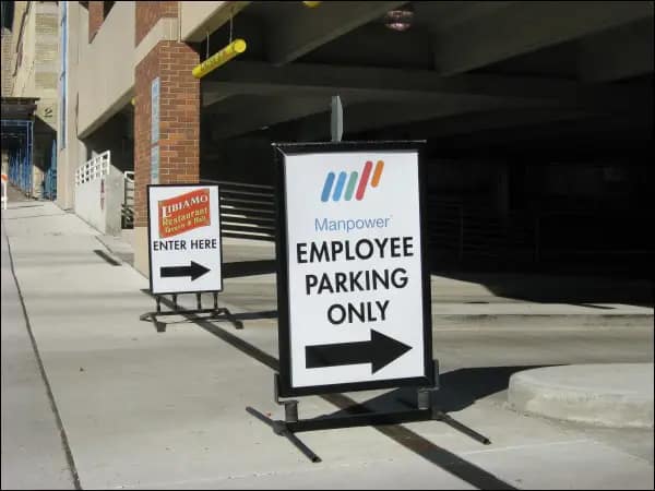 Professional fence and directional signage for businesses, events, or properties