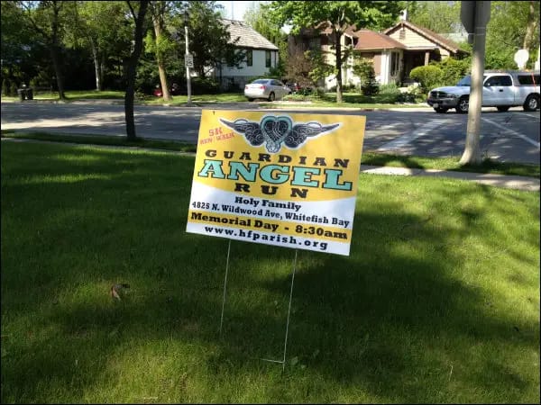 Guardian Angel Run Event Sign