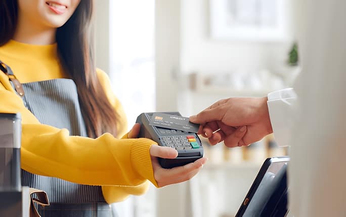 Modern financial technology interface for fast and safe online payments