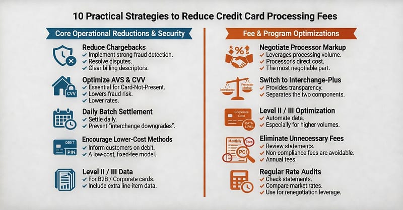 businesses can reduce credit card processing fees
